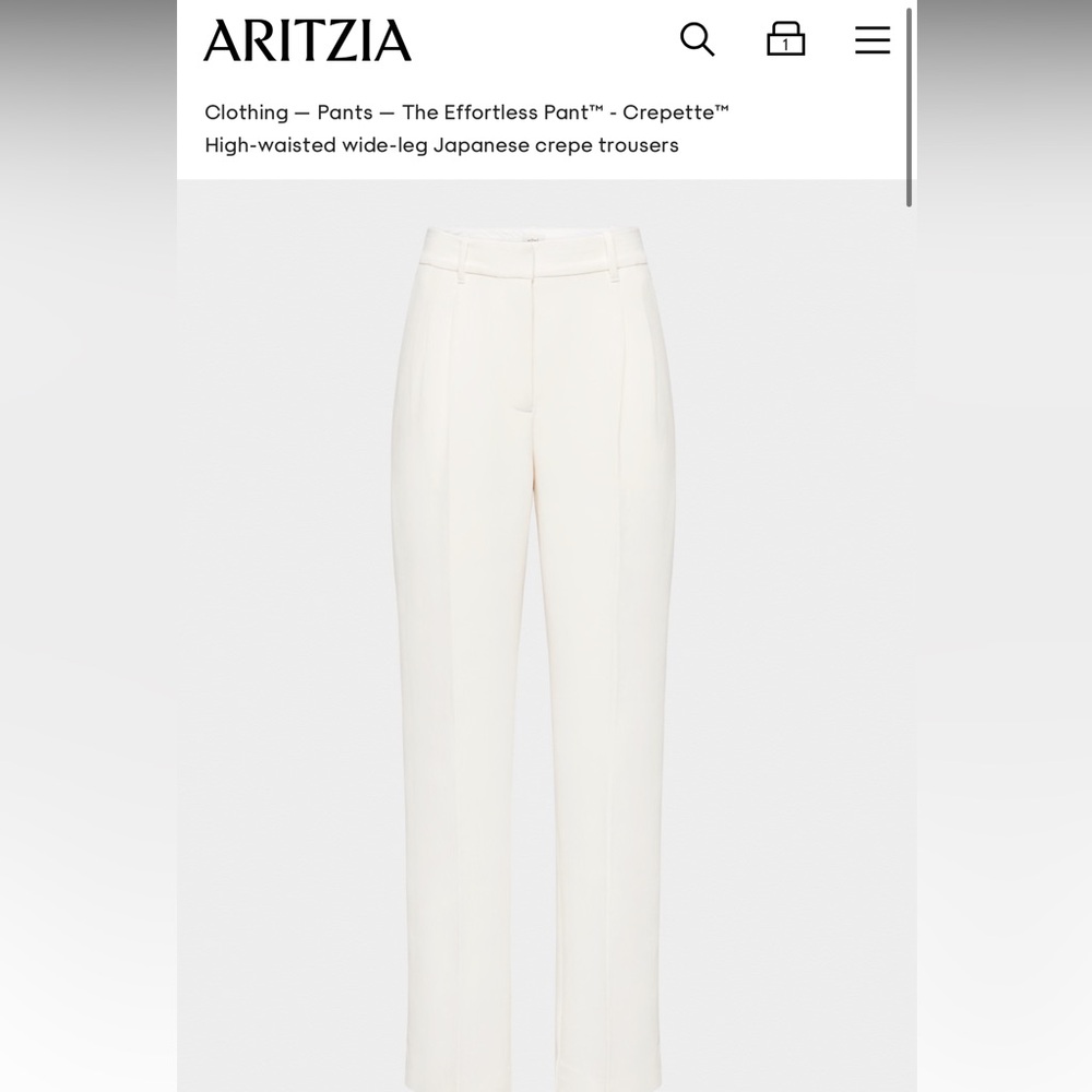 ARITZIA WILFRED EFFORTLESS PANTS SIE 00 LIGHT BIRCH